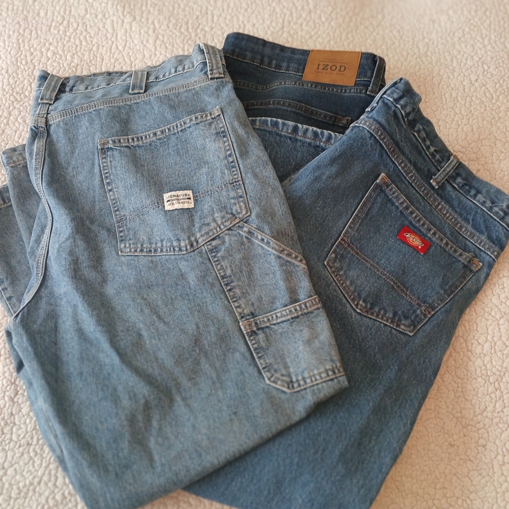 Levi’s Dickies IZOD Jeans Bundle 40x30 3 Pair
